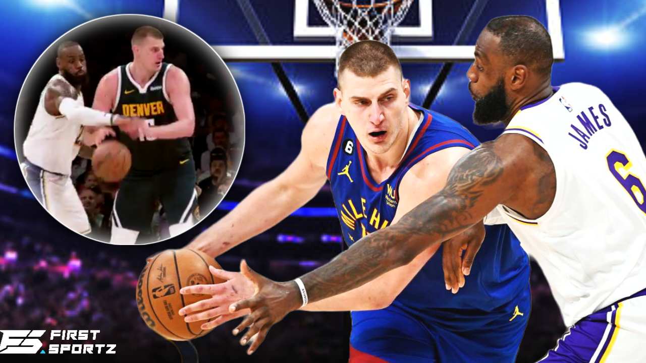 LeBron James SLAPPED the ball out of Nikola Jokic in losing-streak snapping playoffs game