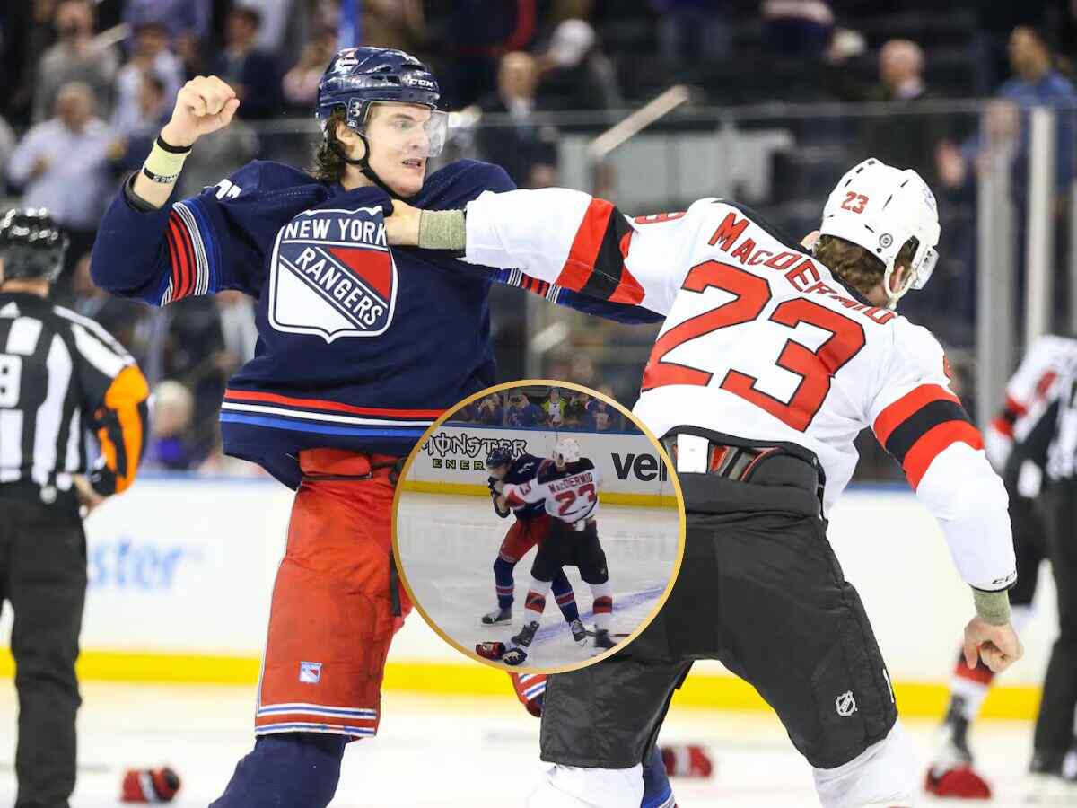 WATCH: “Ice boxing”, NHL fans react as Rangers-Devils game opens with EXPLOSIVE full line brawl