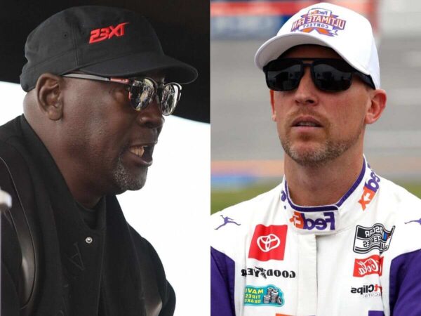 Michael Jordan and Denny Hamlin