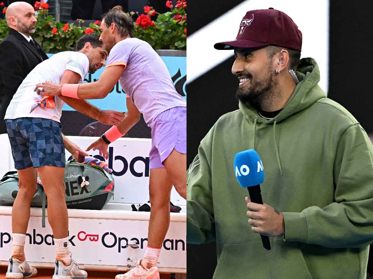 “You wouldn’t understand,” Nick Kyrgios hits back at commentator who criticized Pedro Cachin for asking Rafael Nadal for a shirt at the net after losing to the Spaniard at Madrid Open