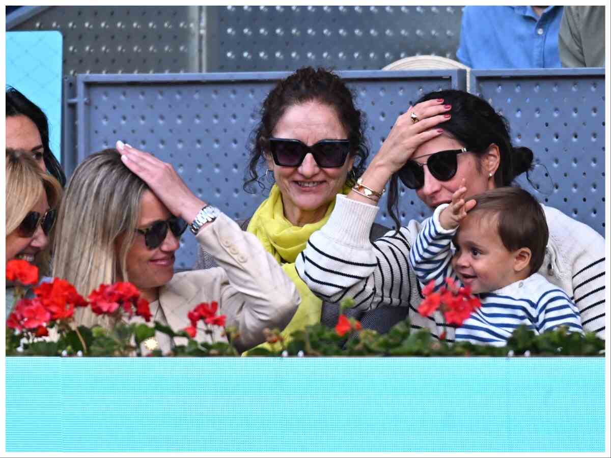 Rafael Nadal's son enjoying on the sidelines