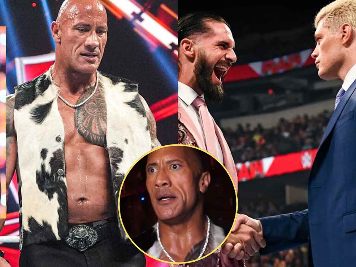 WATCH: The Rock had a two-word reaction for Cody Rhodes and Seth Rollins after standing tall on Raw