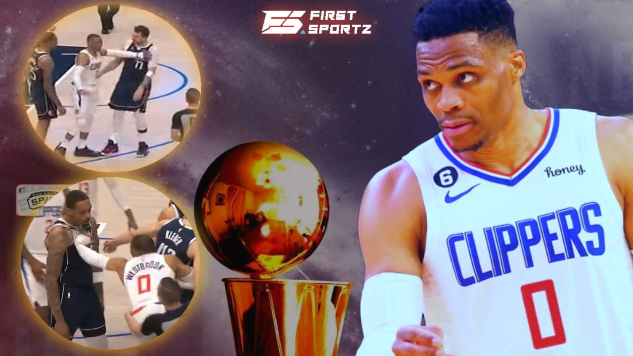 WATCH: “Head is on Pluto” – Russell Westbrook shoves Luka Doncic and PJ Washington as Mavs DESTROY Clippers in playoffs; fans react 