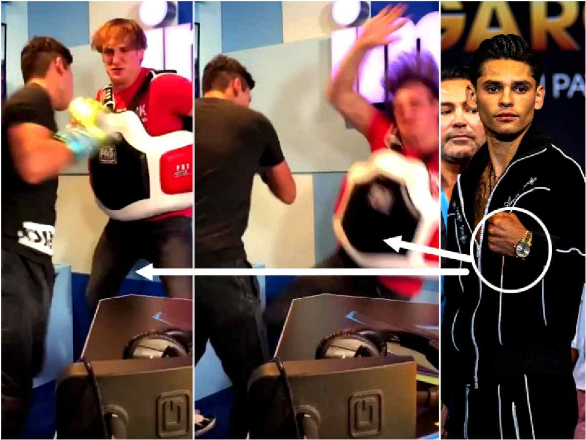 Ryan Garcia spars with Logan Paul