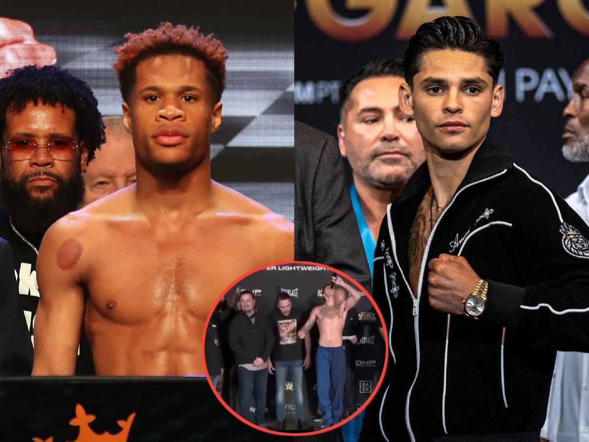 WATCH: “Absolute train wreck” – Unhinged Ryan Garcia chugs beer at weigh-ins after missing weight for Devin Haney fight; fans react