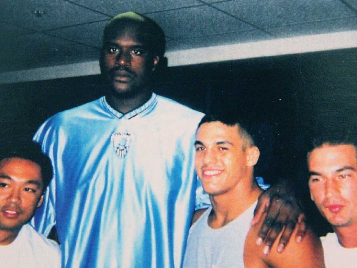 Shaquille O'Neal with Vitor Belfort