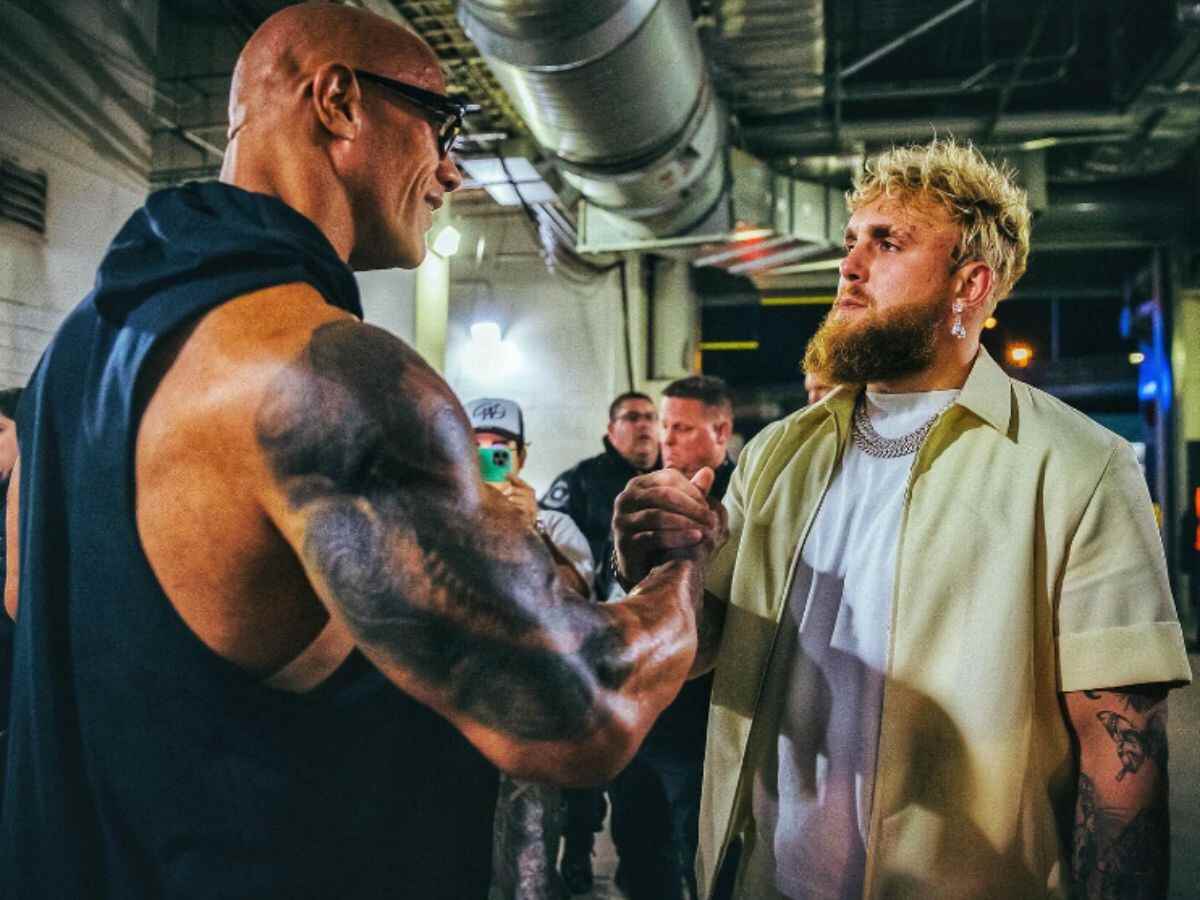 The Rock shares a photo with Jake Paul from WrestleMania XL while wishing him luck for upcoming Mike Tyson bout