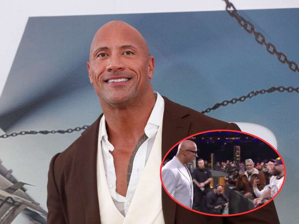 “Watch your f**king mouth,” The Rock verbally jousts with a fan in agitation while walking off from his Hall of Fame speech