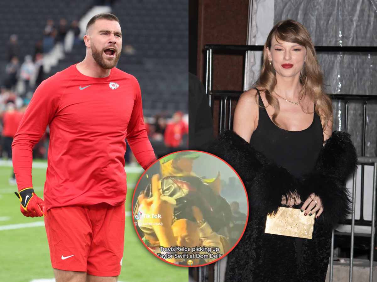 WATCH: ‘Effortless’ Travis Kelce lifts girlfriend Taylor Swift up in the air at Coachella during their PDA-filled night