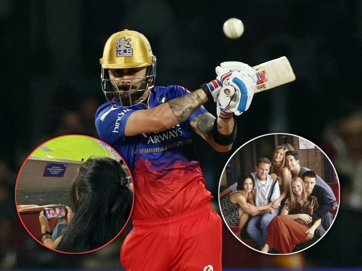 Not IPL! This woman watches legendary American sitcom ‘Friends’ on phone during RCB’s match at Chinnaswamy Stadium, picture goes viral