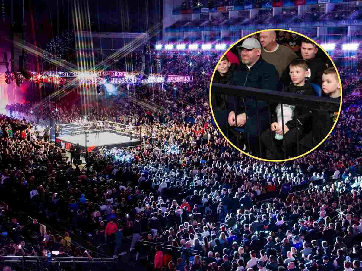 “Why does he look 60”- Fans go wild as Wayne Rooney gets spotted at WWE Live Show in London with his family 