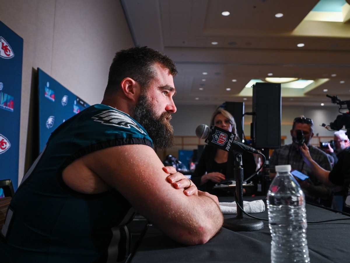 'Wholesome' Jason Kelce gets a wooden replica of Lincoln Financial Field as retirement gift from wife Kylie Kelce