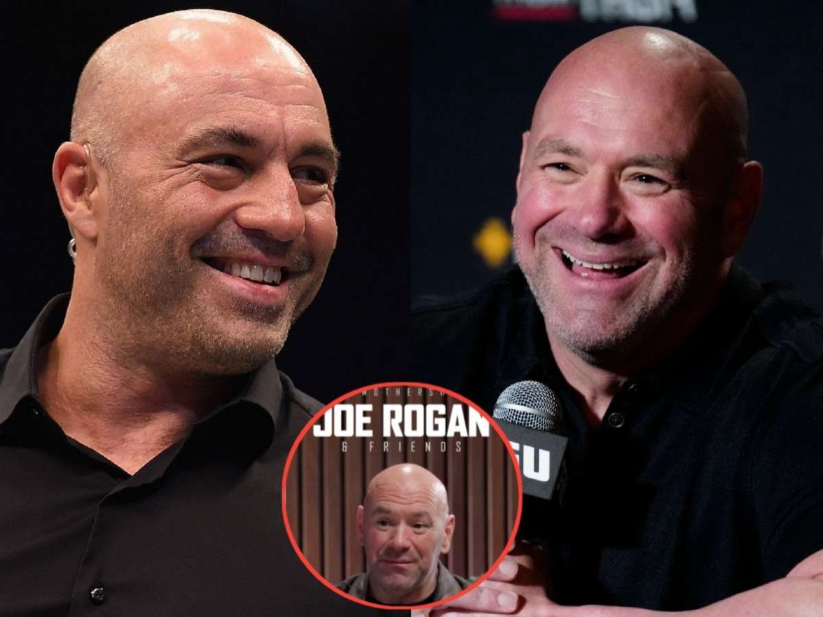 Joe Rogan HILARIOUSLY uses Dana White’s picture to promote upcoming comedy tour after Sage Steele’s mistake