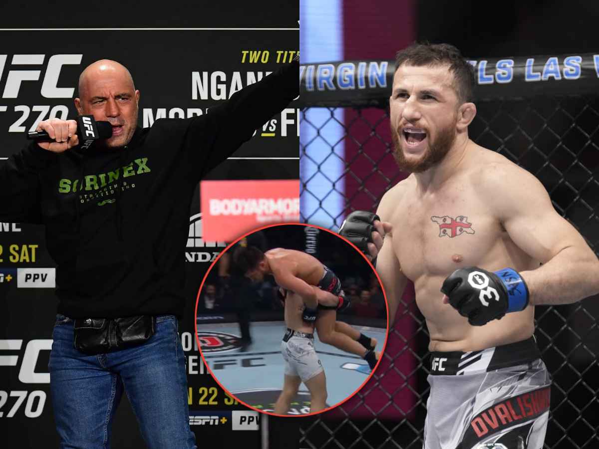 “Walking over to Mark Zuckerberg!” Joe Rogan fanboys over Merab Dvalishvili’s SAVAGE moment carrying two-division champ Henry Cejudo