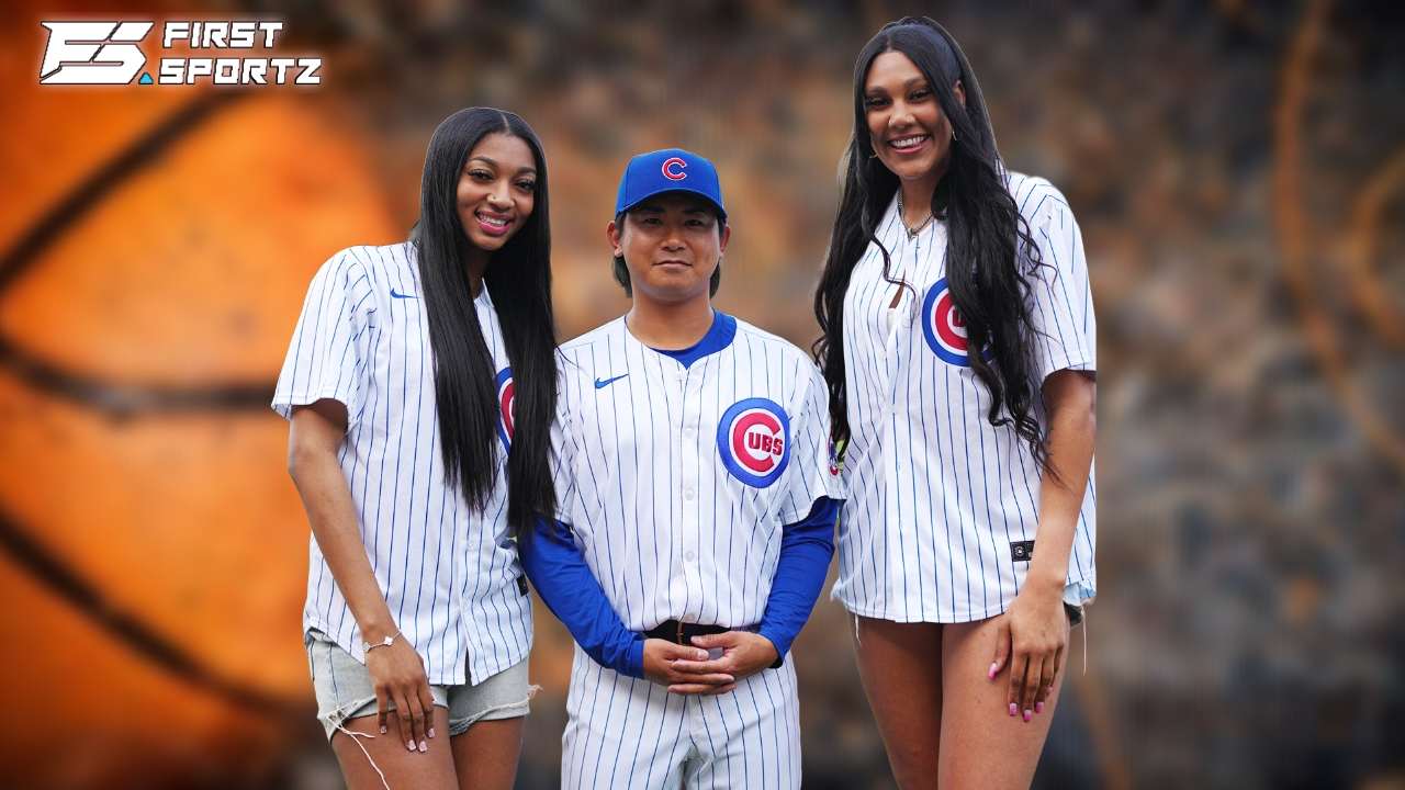 WATCH: ‘Shy’ Shota Imanaga awkwardly poses with Angel Reese and Kamilla Cardoso before the Cubs-Braves game