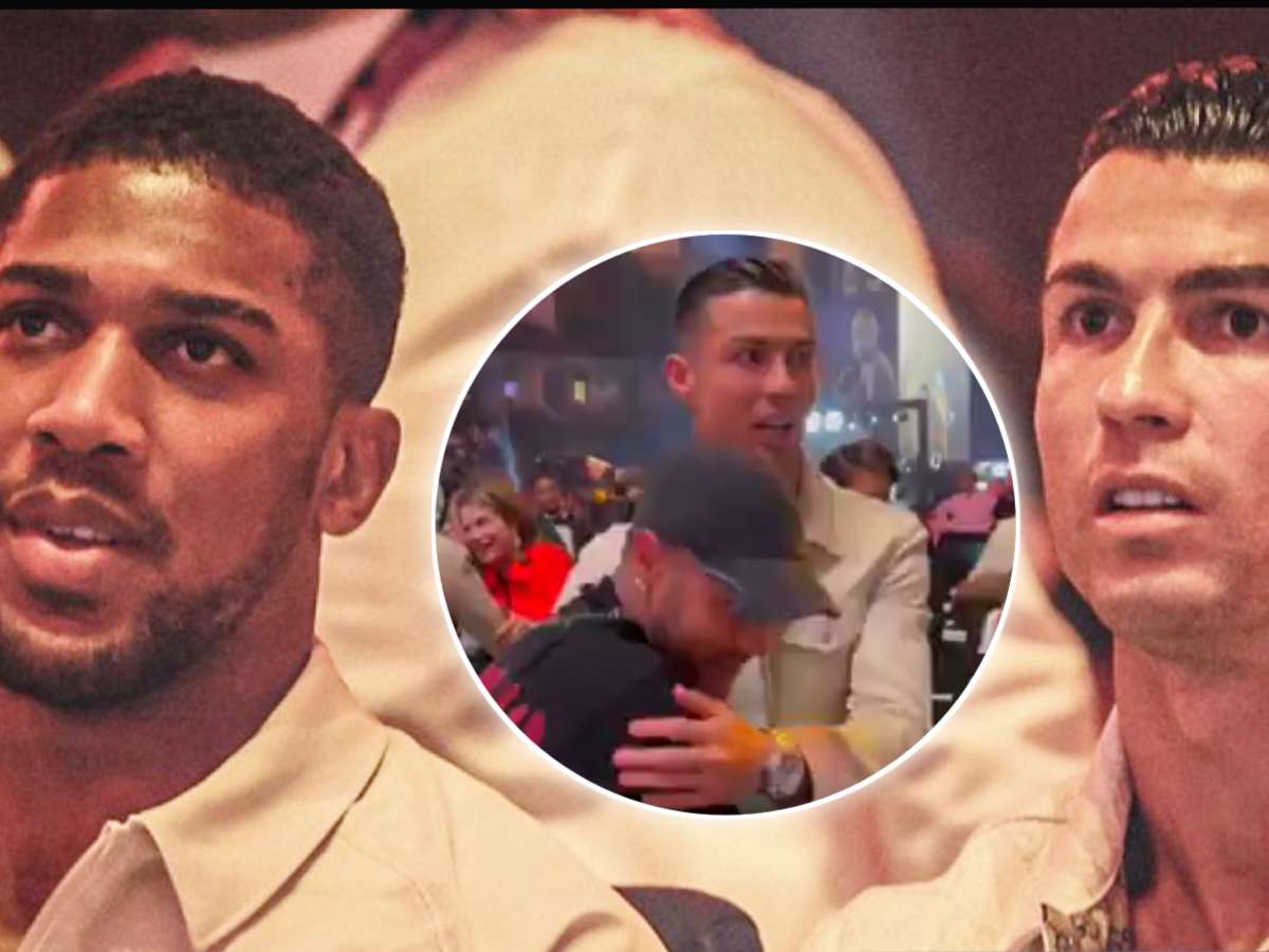 WATCH: Cristiano Ronaldo links up with Neymar Jr. at the ‘big’ Tyson Fury vs. Oleksandr Usyk fight