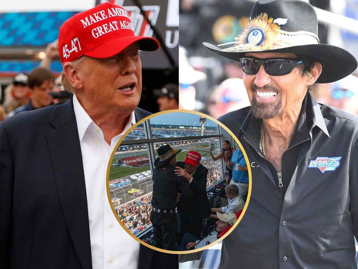 WATCH: Seven times NASCAR Cup champion Richard Petty embraces Donald Trump at Charlotte during Coca-Cola  600