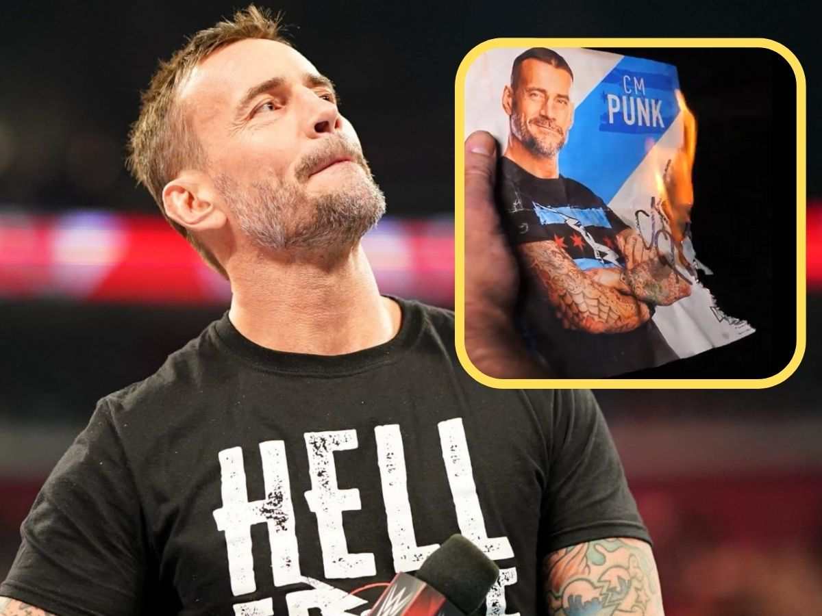 WATCH: Top WWE star furiously sets CM Punk’s photo on FIRE in response to scathing remarks on Raw 