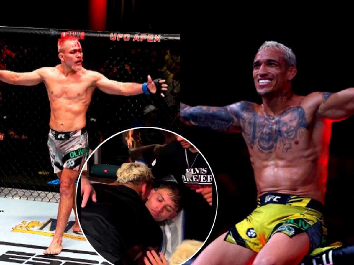 WATCH: Charles Oliveira is going VIRAL for cradling teammate struggling to cut weight