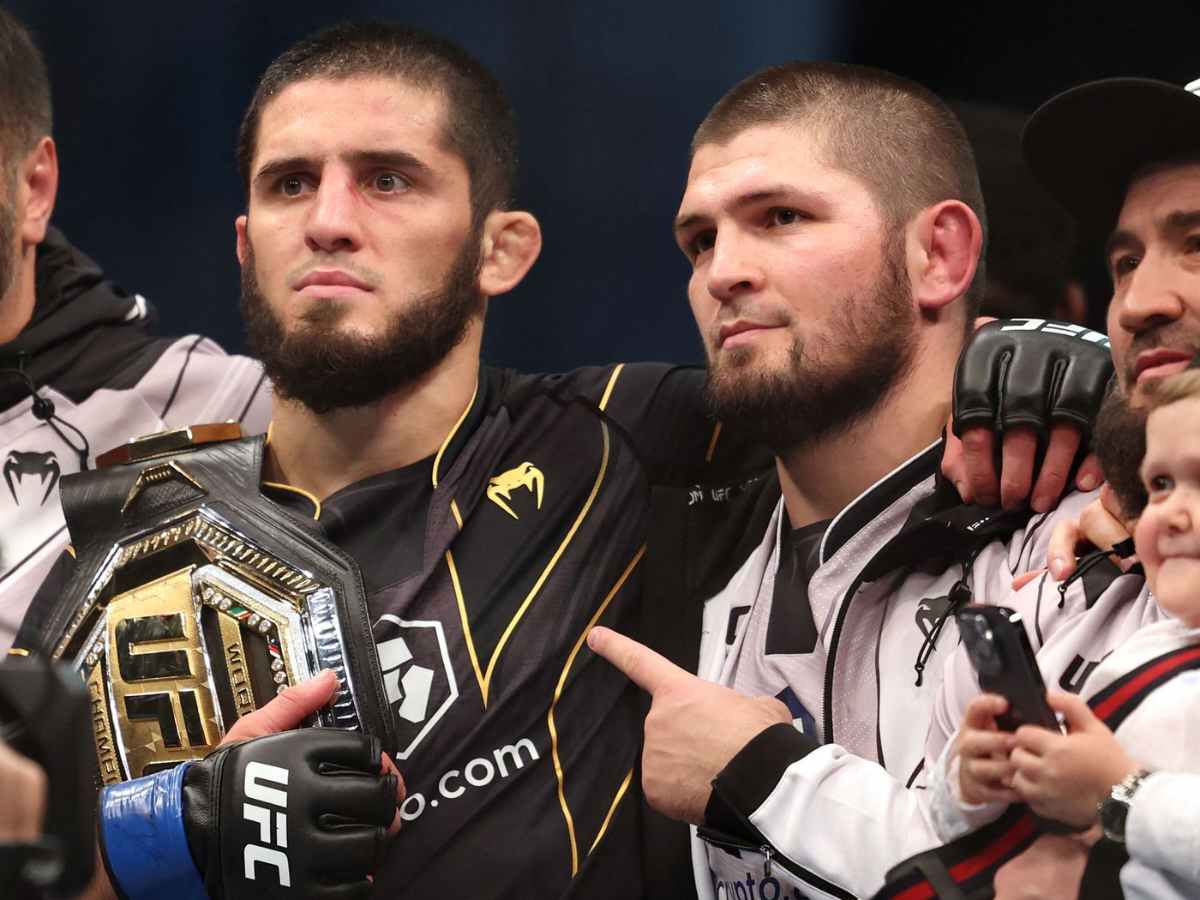 Islam Makhachev and Khabib Nurmagomedov