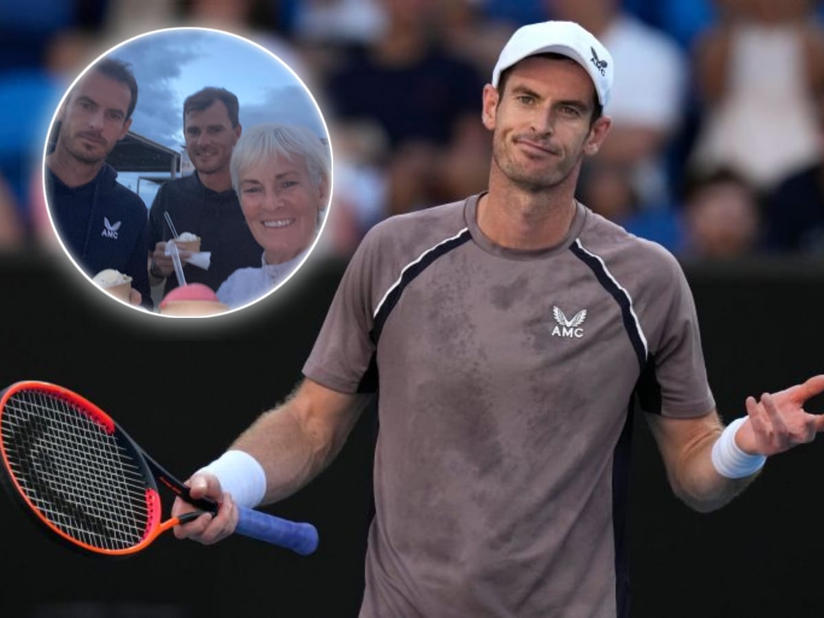 “Always one child who goes out of their way to spoil the family photo,” Andy Murray’s mother Judy trolls son for making a face during a family selfie