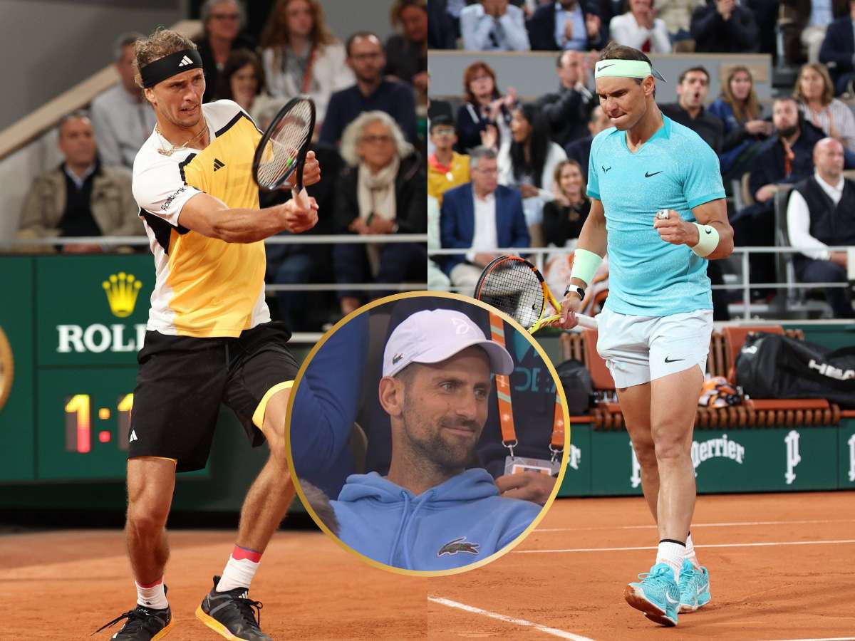 L Alexander Zverev; R Rafael Nadal; In circle Novak Djokovic