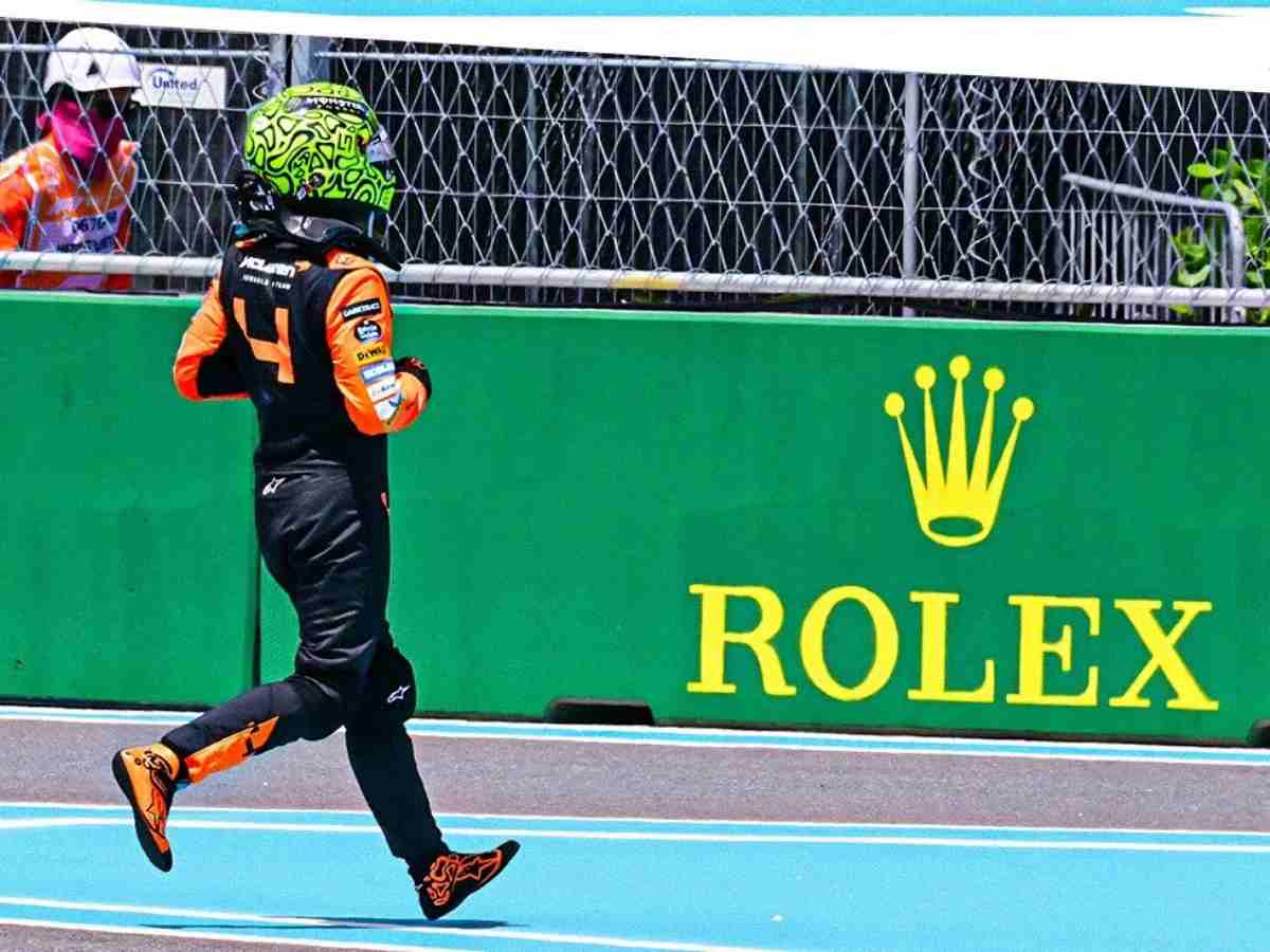 Lando Norris rushing back to pits after Miami GP Sprint DNF