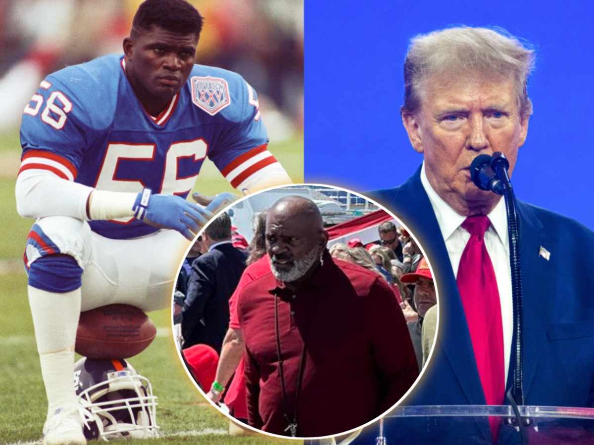 Giants legend Lawrence Taylor spotted at Donald Trump’s rally ahead of his ‘fiery’ Presidential battle with Joe Biden