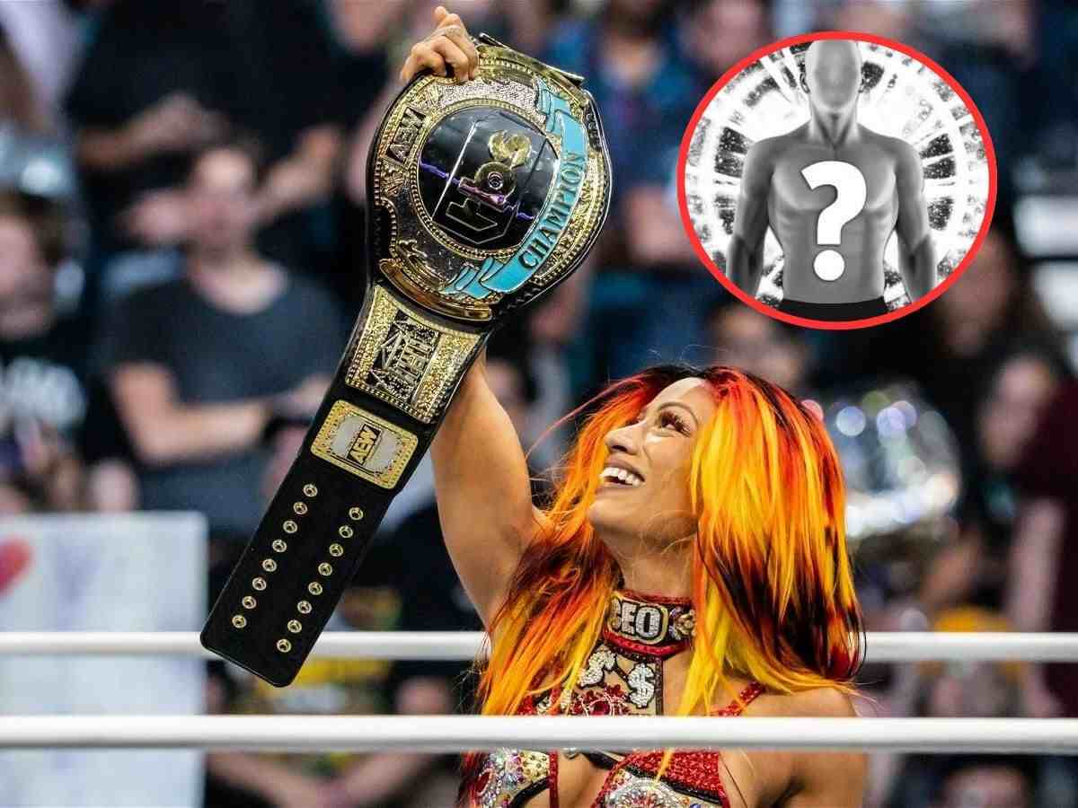 Top WWE Champion poses with Mercedes Mone following her historic title win at AEW Double or Nothing 