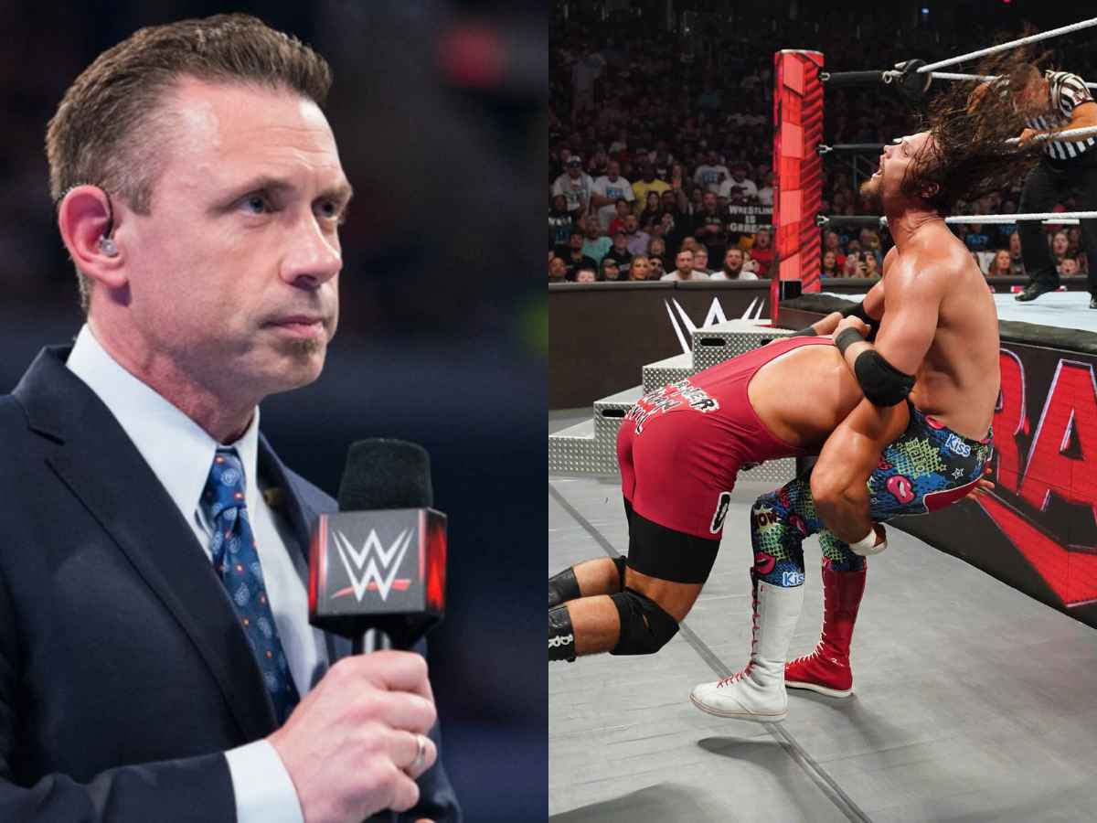 Michael Cole and Bron Breakker