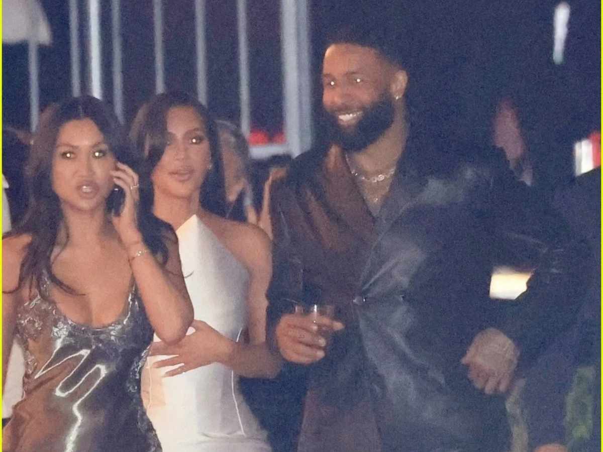 Odell Beckham Jr. with his rumour girlfriend, Kim Kardashian