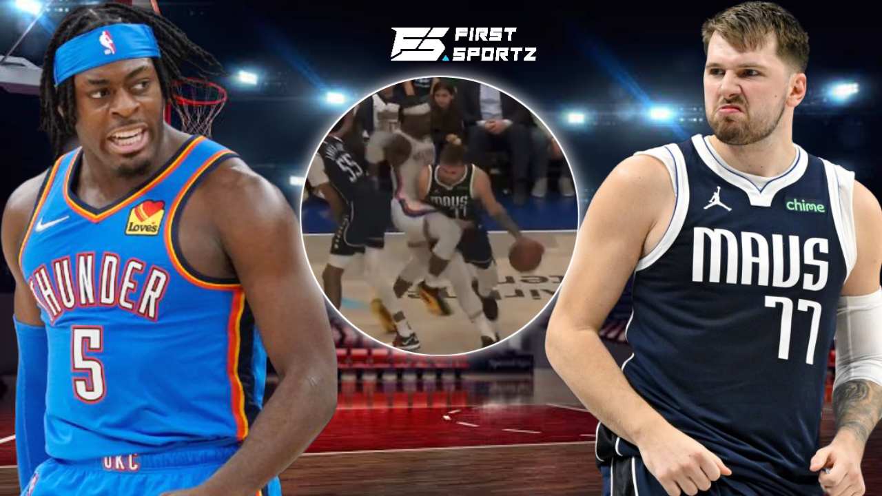 “Dollar store Draymond” – Fans FURIOUS as Luka Doncic gets hit with ‘muay Thai knee’ by OKC Luguentz Dort