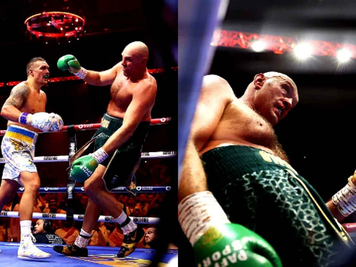 Oleksandr Usyk wobbles much larger Tyson Fury; social media bursts in 