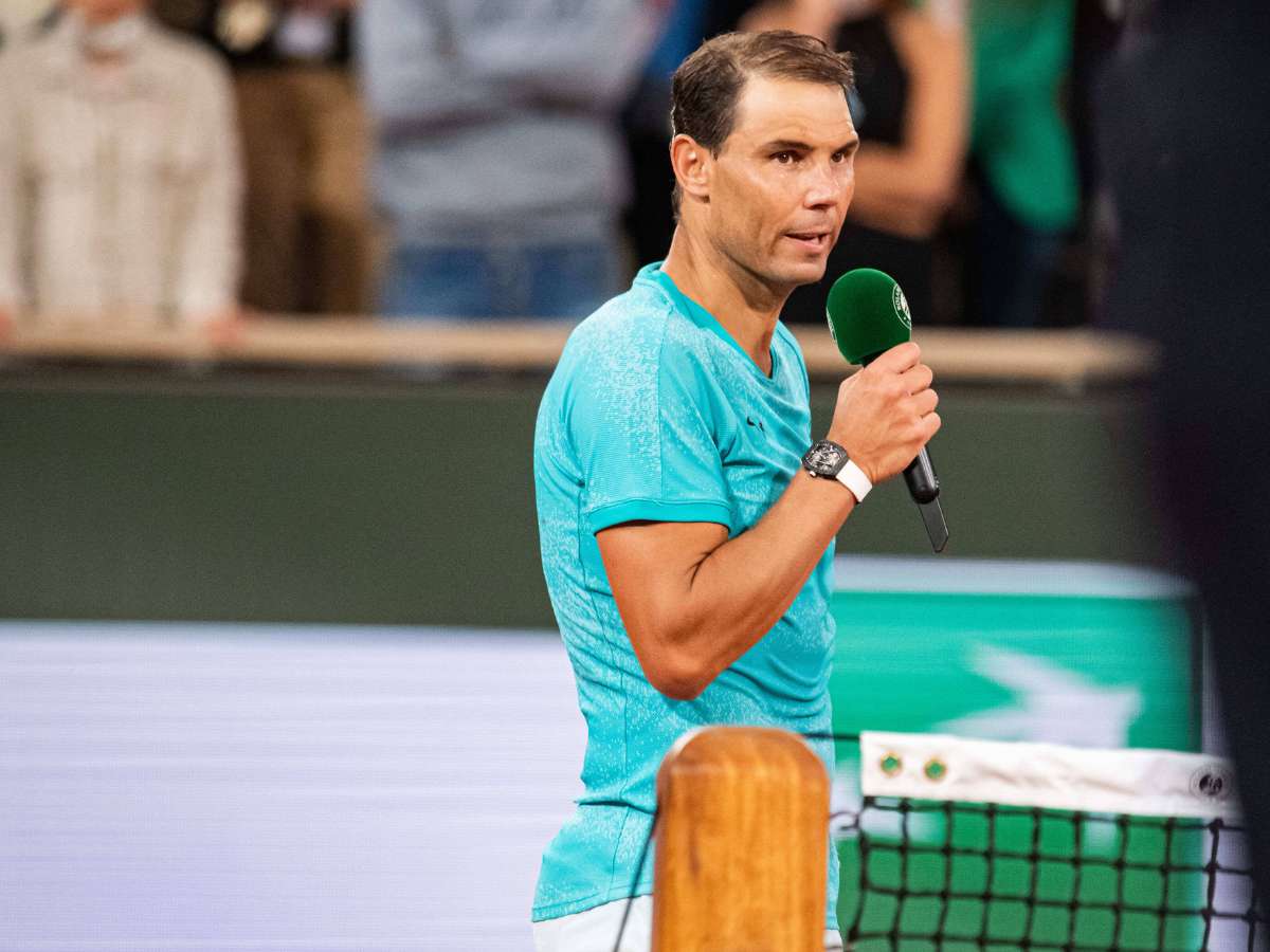 Rafael Nadal speaking after his loss against Alexander Zverev at the 2024 French Open