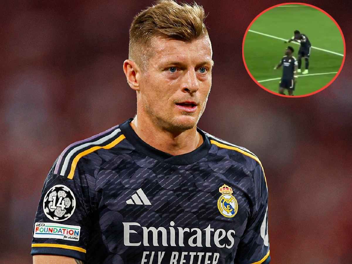 WATCH: ‘In awe’ Vinicius Jr. bows down in front of Toni Kroos after his ‘out of the world’ assist during Champions League semifinal against Bayern Munich