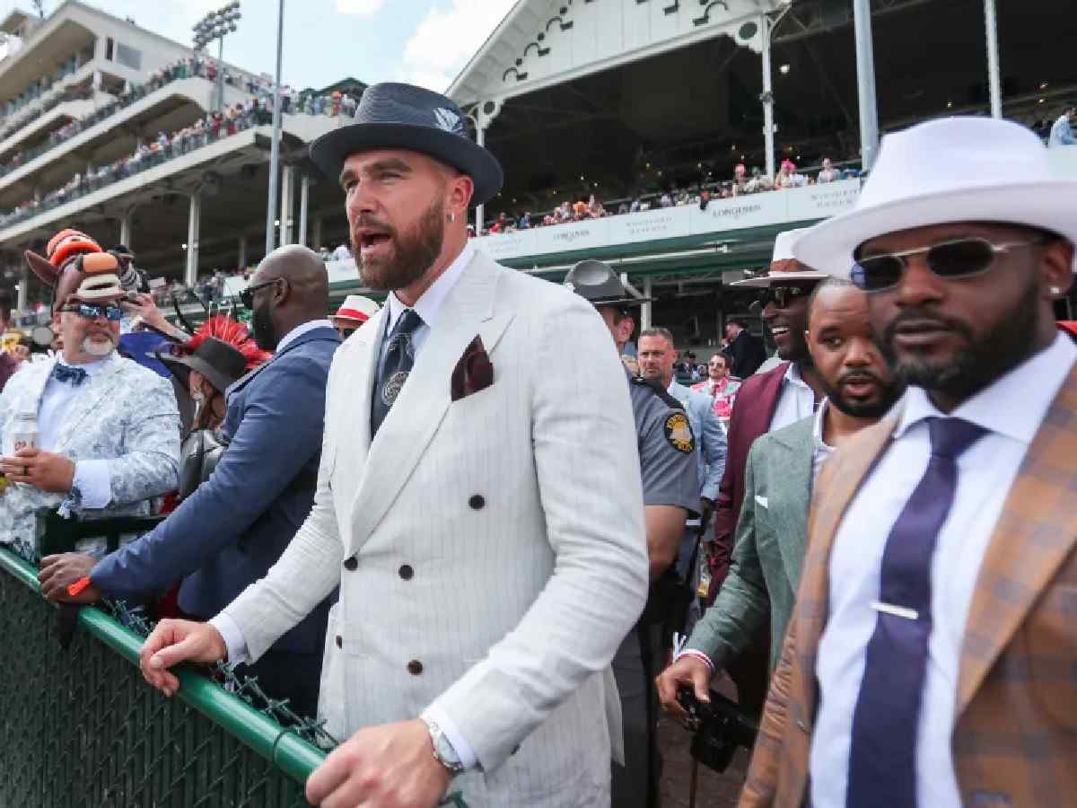 Travis Kelce in Kentucky Derby outfit