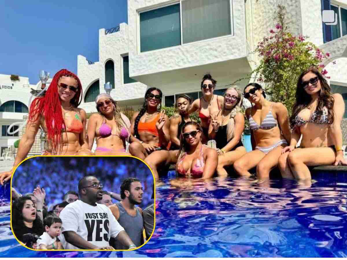 “They all about to get arrested”- Wrestling fans shocked as picture of WWE female stars in bikinis enjoying themselves in Saudi Arabia goes viral