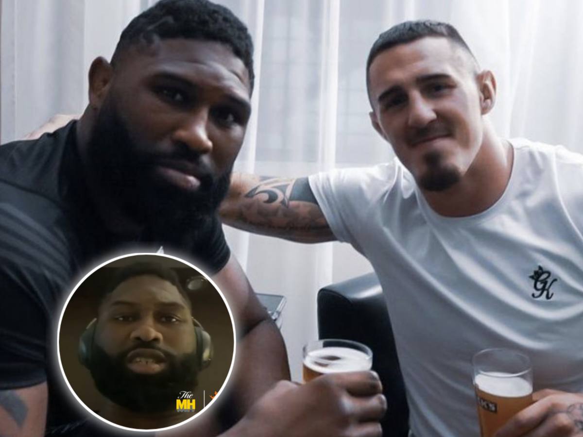 
Curtis Blaydes and Tom Aspinall share beer after their unfortunate fight 