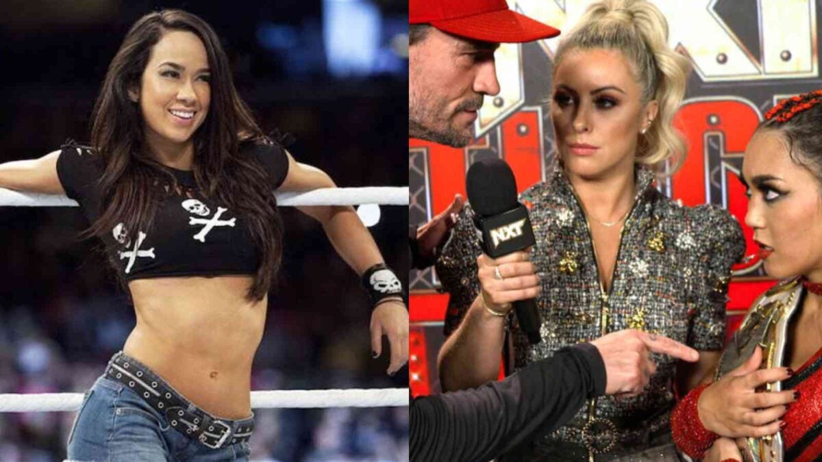 AJ Lee, CM Punk, and Roxanne Perez