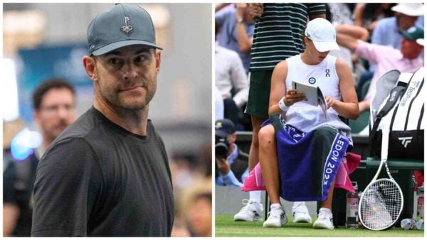 Andy Roddick(L), Iga Swiatek(R)