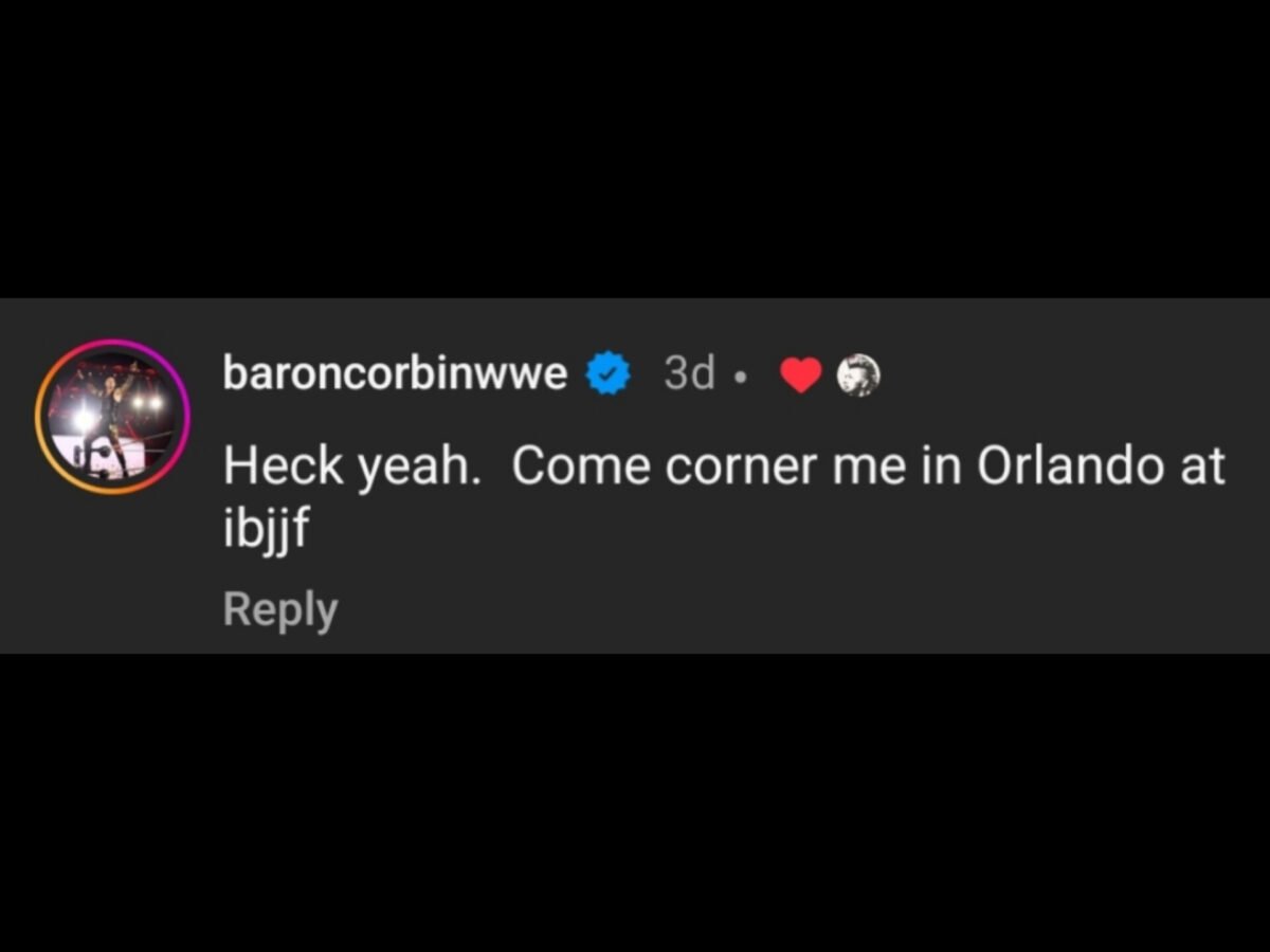 Baron Corbin's Instagram comment