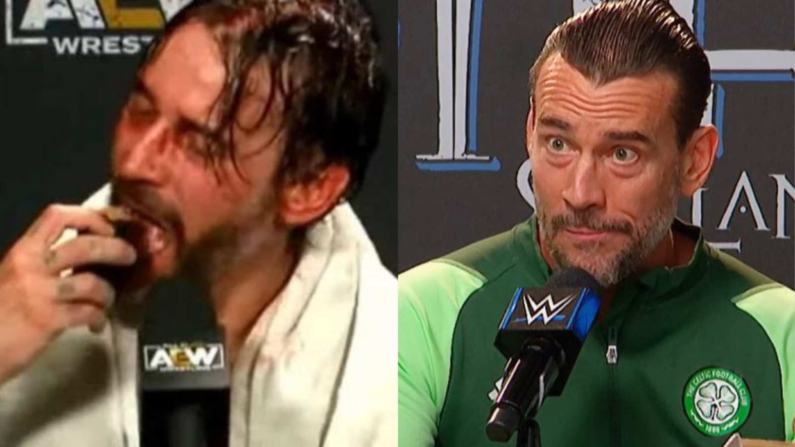 CM Punk makes a hilarious reference to the All Out 2022 press conference after bringing doughnuts to Clash at the Castle post-show