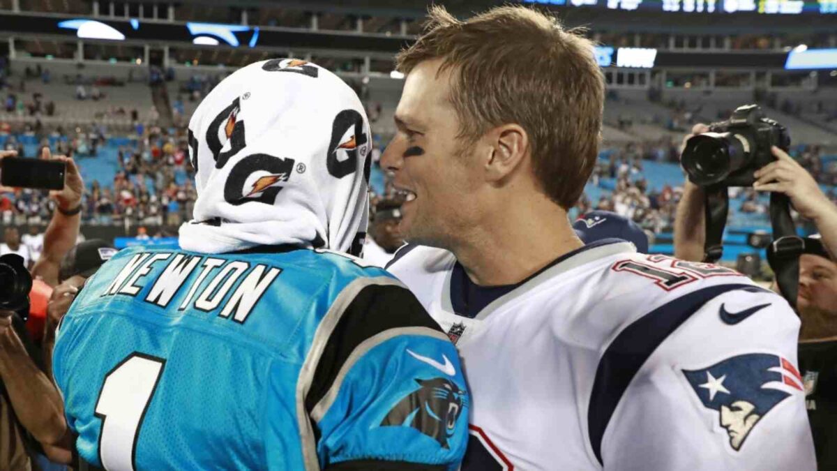 Cam Newton and Tom Brady