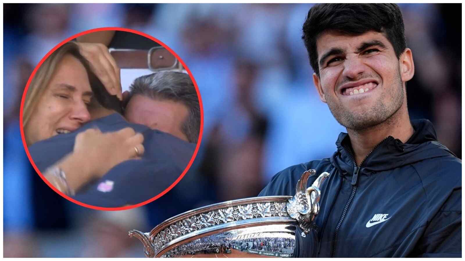 WATCH: Emotional Carlos Alcaraz hugs his mom and dad after winning his 1st ever Roland Garros title