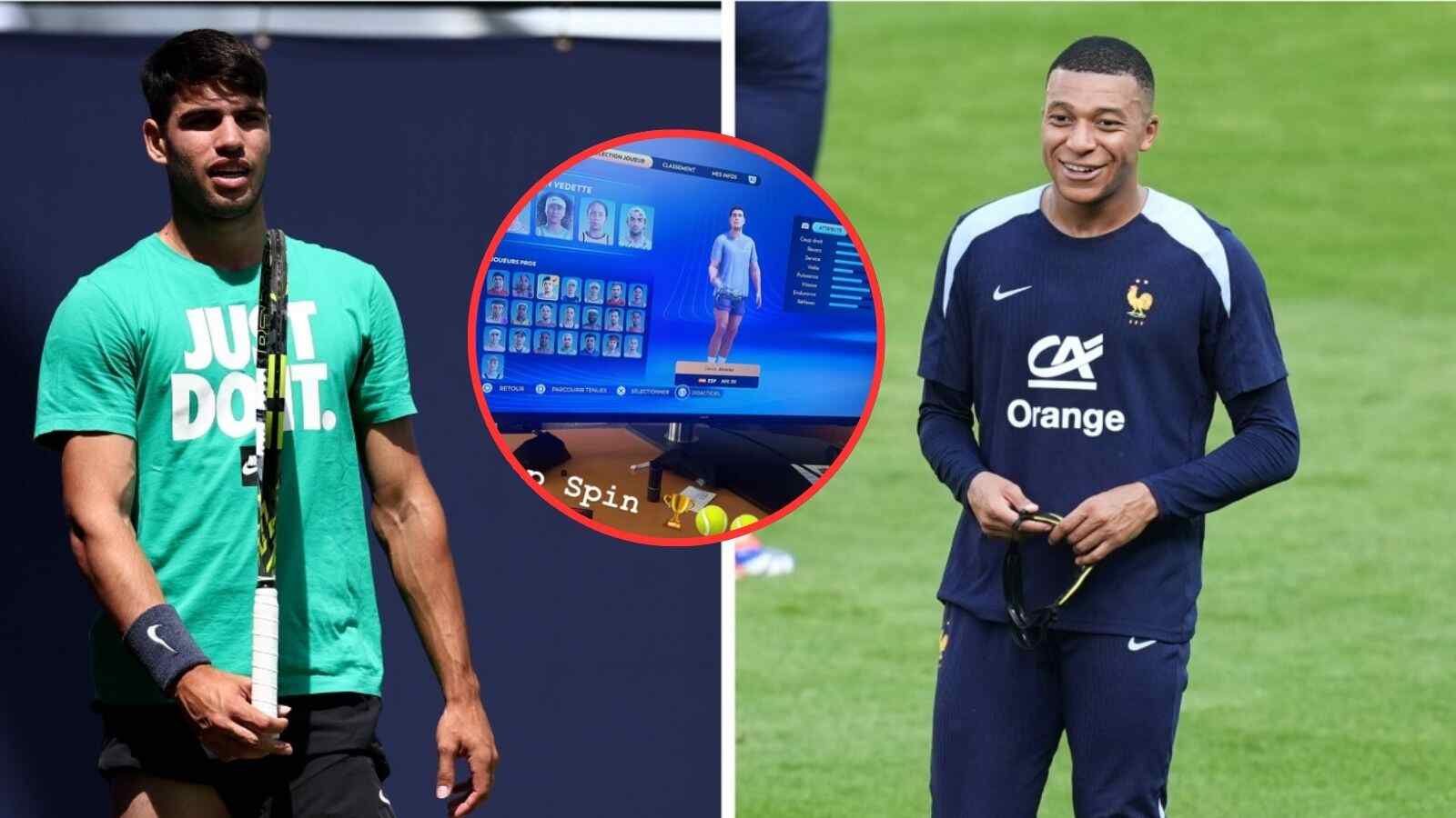 “Carlos has the streets” – Fans react to Kylian Mbappe playing tennis game ‘Top Spin’ as Carlos Alcaraz