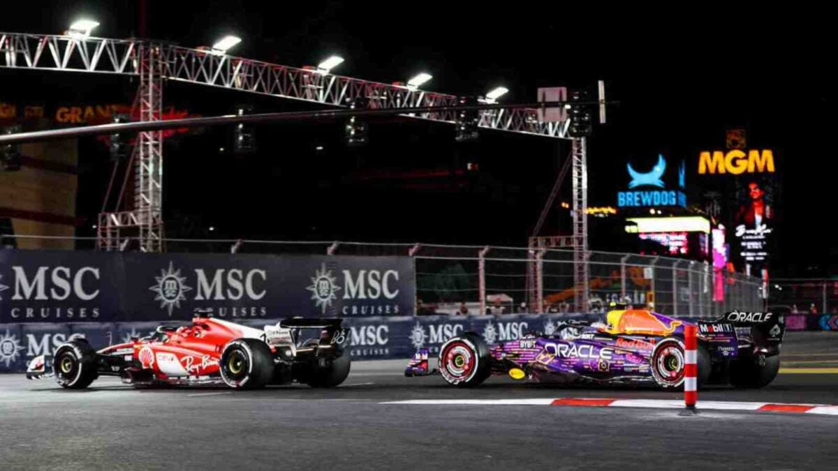 Charles Leclerc and Max Verstappen at the inaugural Las Vegas GP (via IMAGO)