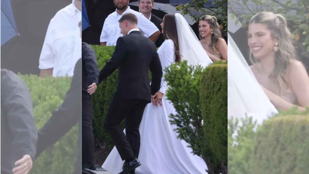 In pictures: Christian McCaffrey marries longtime girlfriend Olivia Culpo in Rhode Island