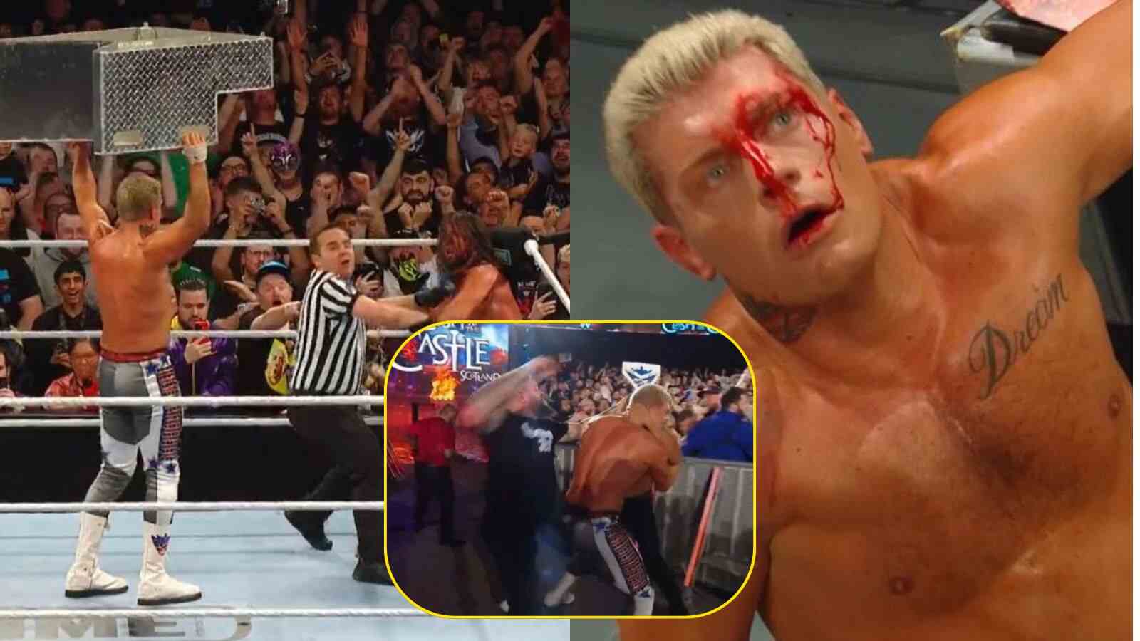 WATCH: Old friends come to save ‘BLEEDING’ Cody Rhodes from brutal beatdown by Bloodline after making AJ Styles quit at Clash at the Castle