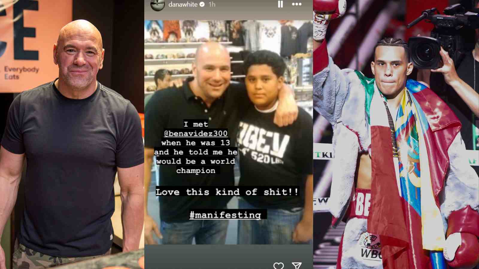 “Told me he would be world champion” – Dana White shares never-seen-before picture with 13-year-old David Benavidez