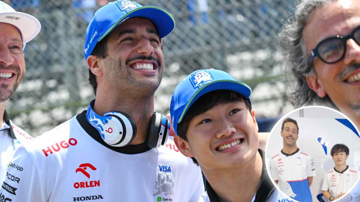 Daniel Ricciardo and Yuki Tsunoda